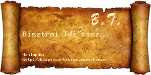 Bisztrai Tétisz névjegykártya
